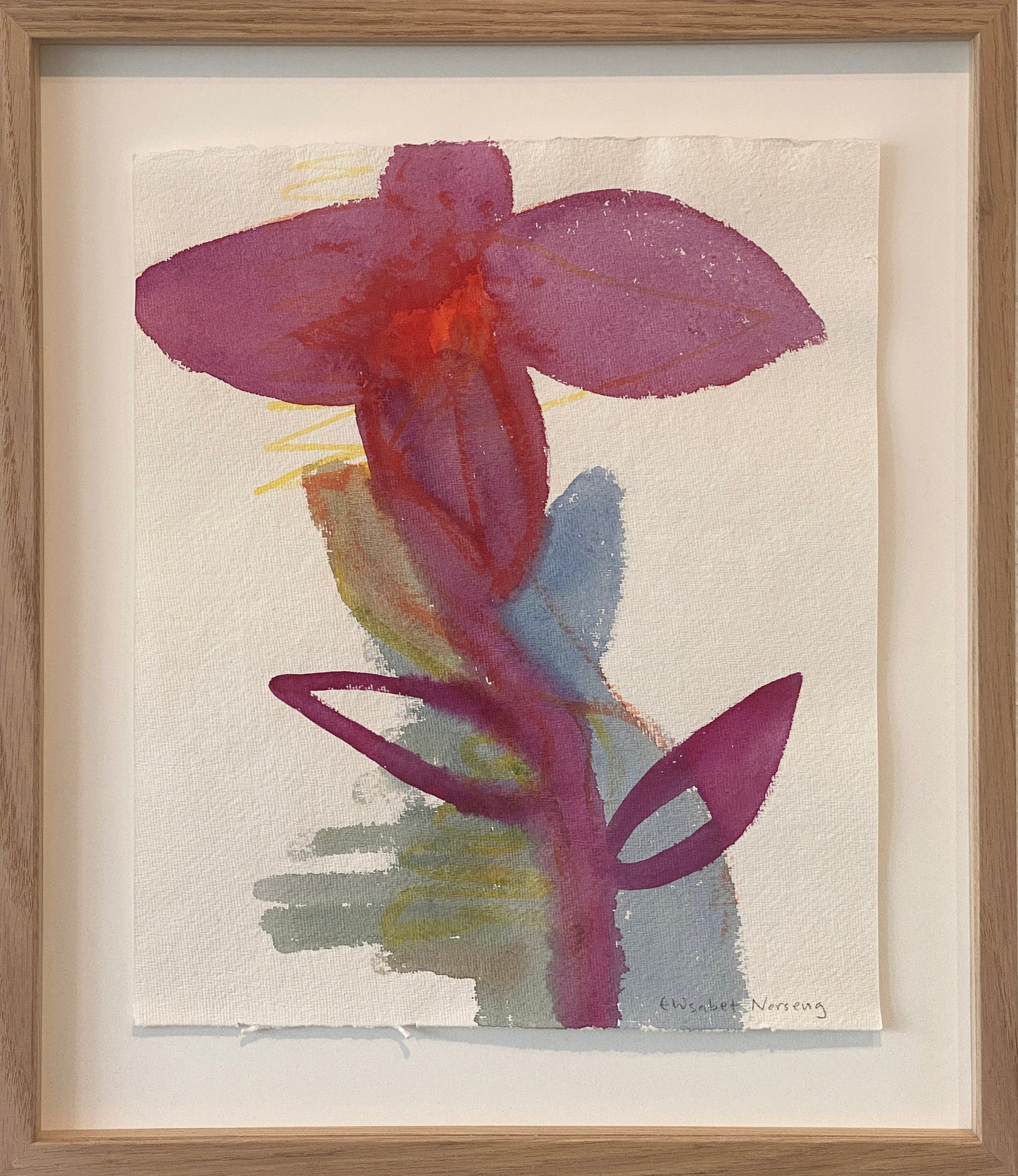 Aftenblomst av Elisabet Norseng m/ ramme - Galleri EKG AS