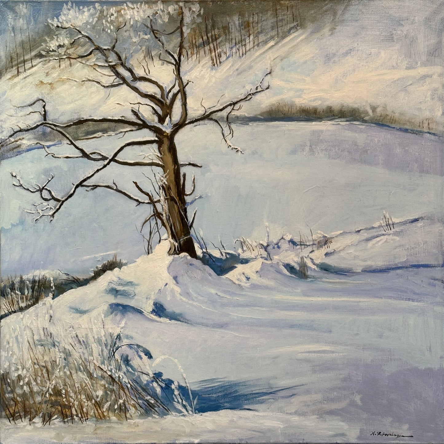 Vinter av Asbjørn Petershagen - Galleri EKG AS