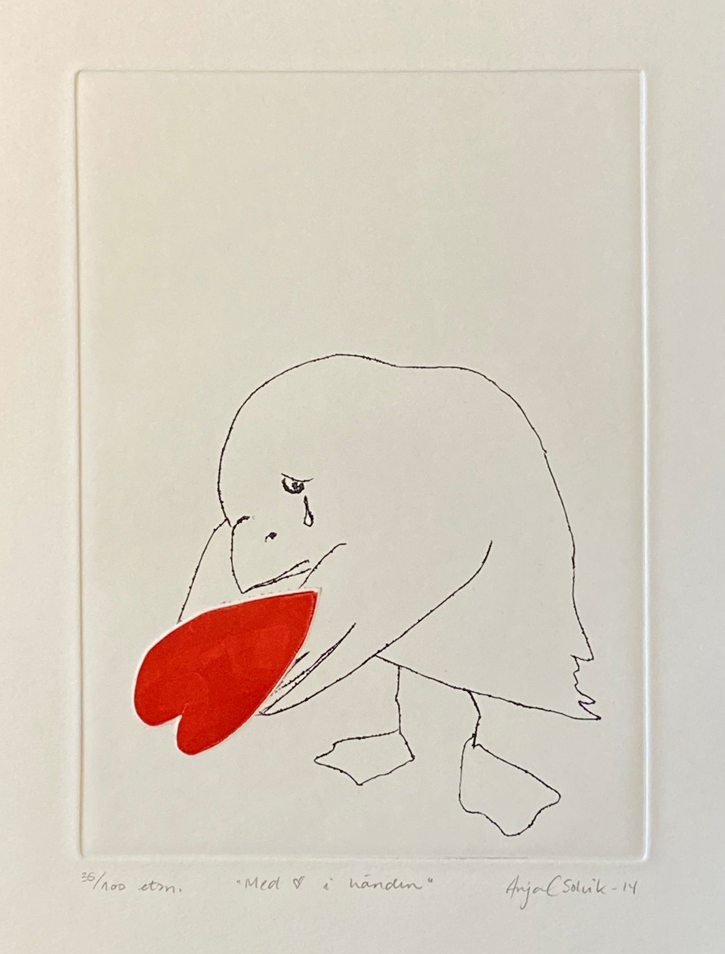 Med hjertet i hånden av Anja Cecilie Solvik - Galleri EKG AS