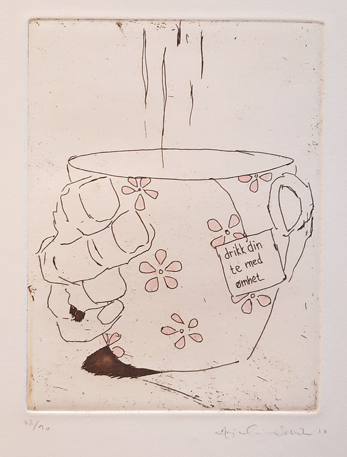 Drikk din te med ømhet av Anja Cecilie Solvik m/ ramme