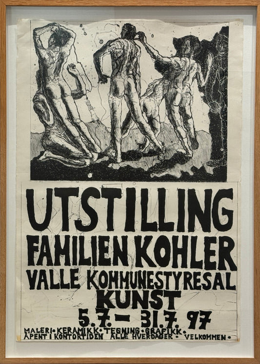 Lito-plakat av Hans-Georg Kohler m/ ramme - Galleri EKG AS