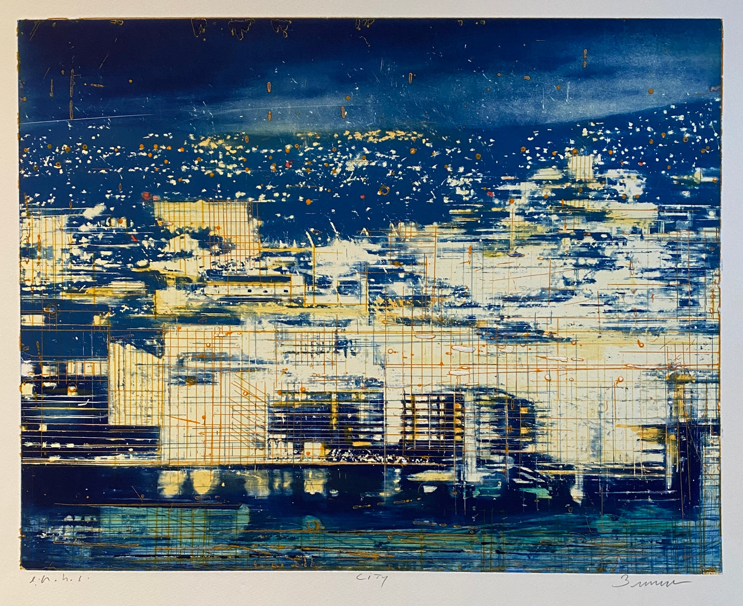 City (håndkolorert) av Frank Brunner - GalleriEKG.no