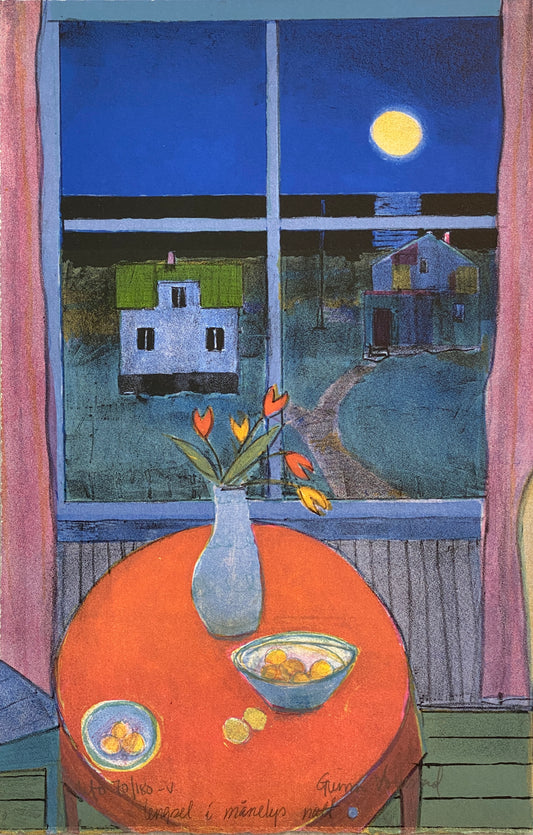 Lengsel i månelys natt av Gunn Vottestad - GalleriEKG.no